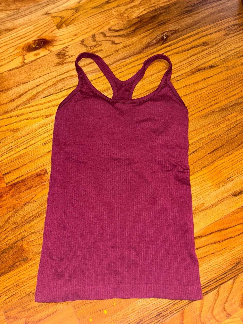 Lululemon Ebb to Street Tank Top Size 6 Magenta Purple Ribbed